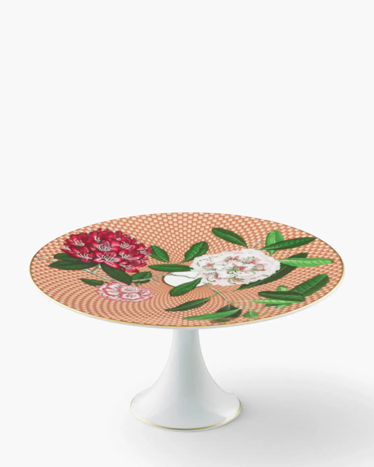 Raynaud Trésor Fleuri petit four stand with gift box in Limoges porcelain with coloured decoration Beige Rhododendron ∅ 22 cm - Buy now on ShopDecor - Discover the best products by RAYNAUD design