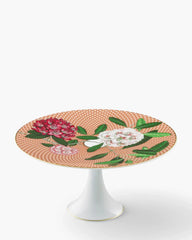 Raynaud Trésor Fleuri petit four stand with gift box in Limoges porcelain with coloured decoration Beige Rhododendron ∅ 22 cm - Buy now on ShopDecor - Discover the best products by RAYNAUD design