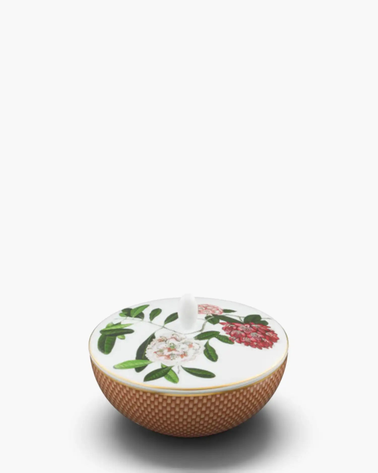 Raynaud Trésor Fleuri sugar bowl in Limoges porcelain with coloured decoration Beige Rhododendron - Buy now on ShopDecor - Discover the best products by RAYNAUD design