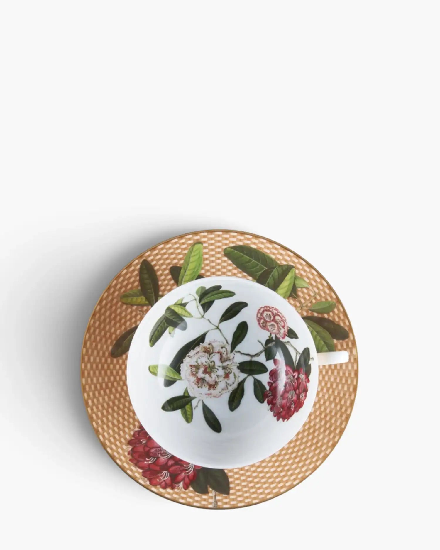 Raynaud Trésor Fleuri tea cup with saucer in Limoges porcelain with coloured decoration - Buy now on ShopDecor - Discover the best products by RAYNAUD design