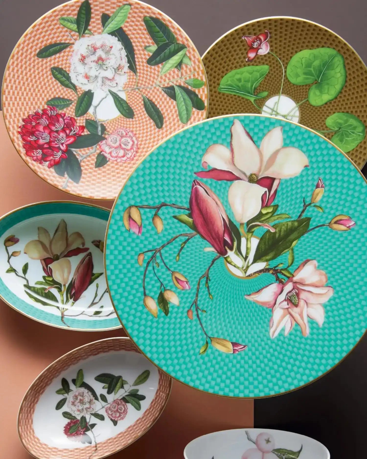 Raynaud Trésor Fleuri coupe dinner plate in Limoges porcelain with coloured decoration - Buy now on ShopDecor - Discover the best products by RAYNAUD design