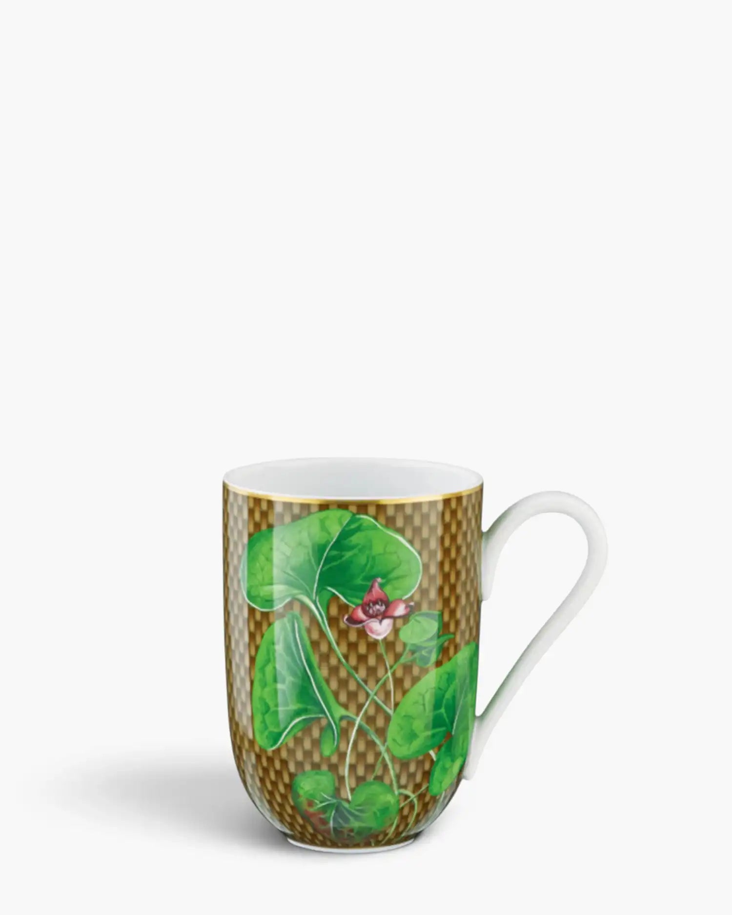 Raynaud Trésor Fleuri mug in Limoges porcelain with coloured decoration Asarum Chestnut - Buy now on ShopDecor - Discover the best products by RAYNAUD design