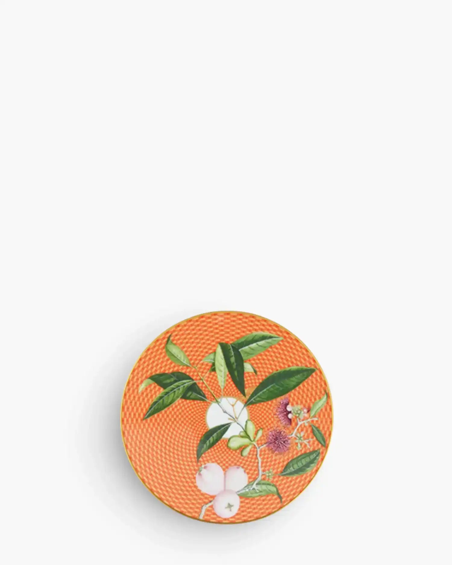 Raynaud Trésor Fleuri coupe dinner plate in Limoges porcelain with coloured decoration Orange Water Apple ∅ 16 cm - Buy now on ShopDecor - Discover the best products by RAYNAUD design