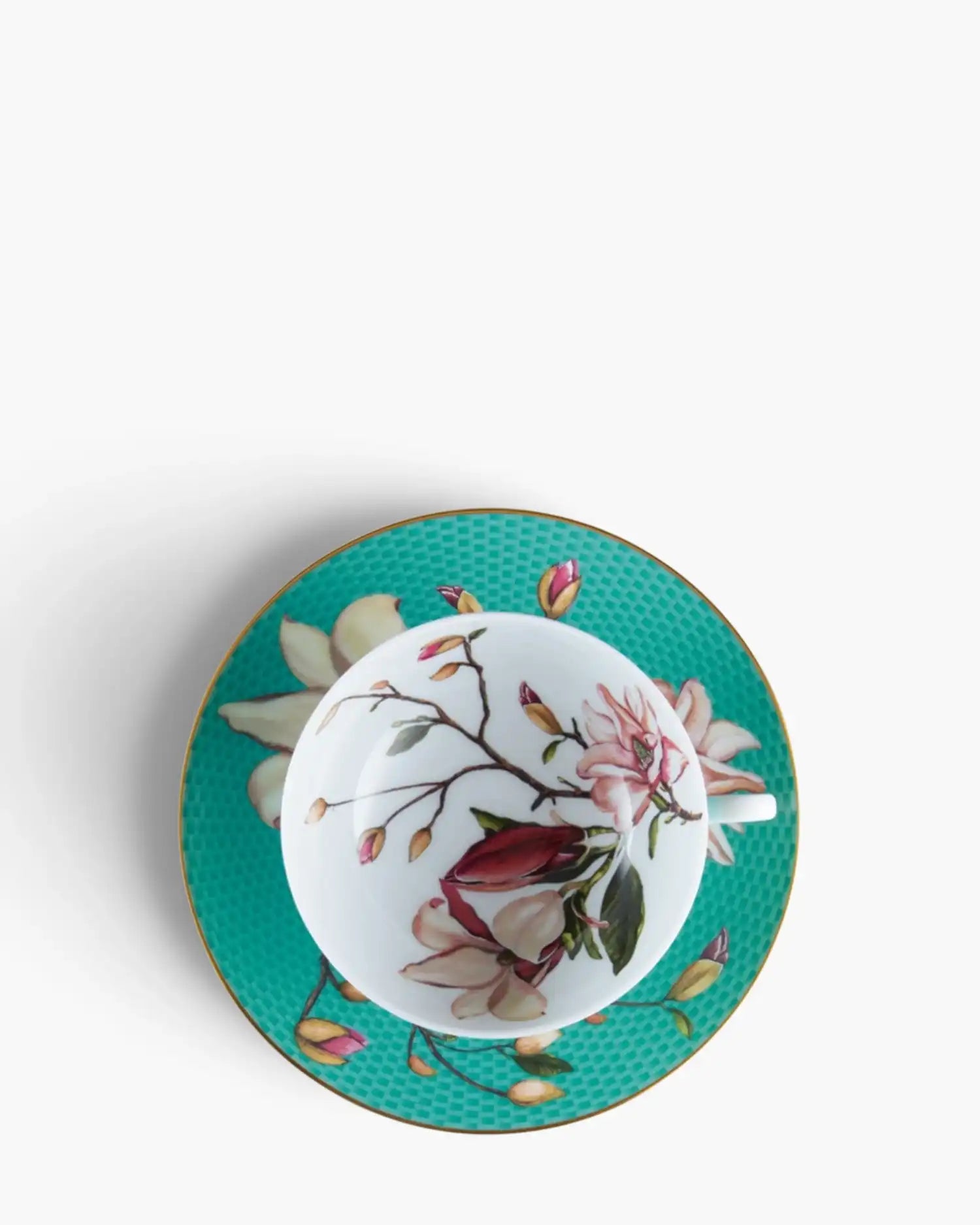 Raynaud Trésor Fleuri tea cup with saucer in Limoges porcelain with coloured decoration - Buy now on ShopDecor - Discover the best products by RAYNAUD design
