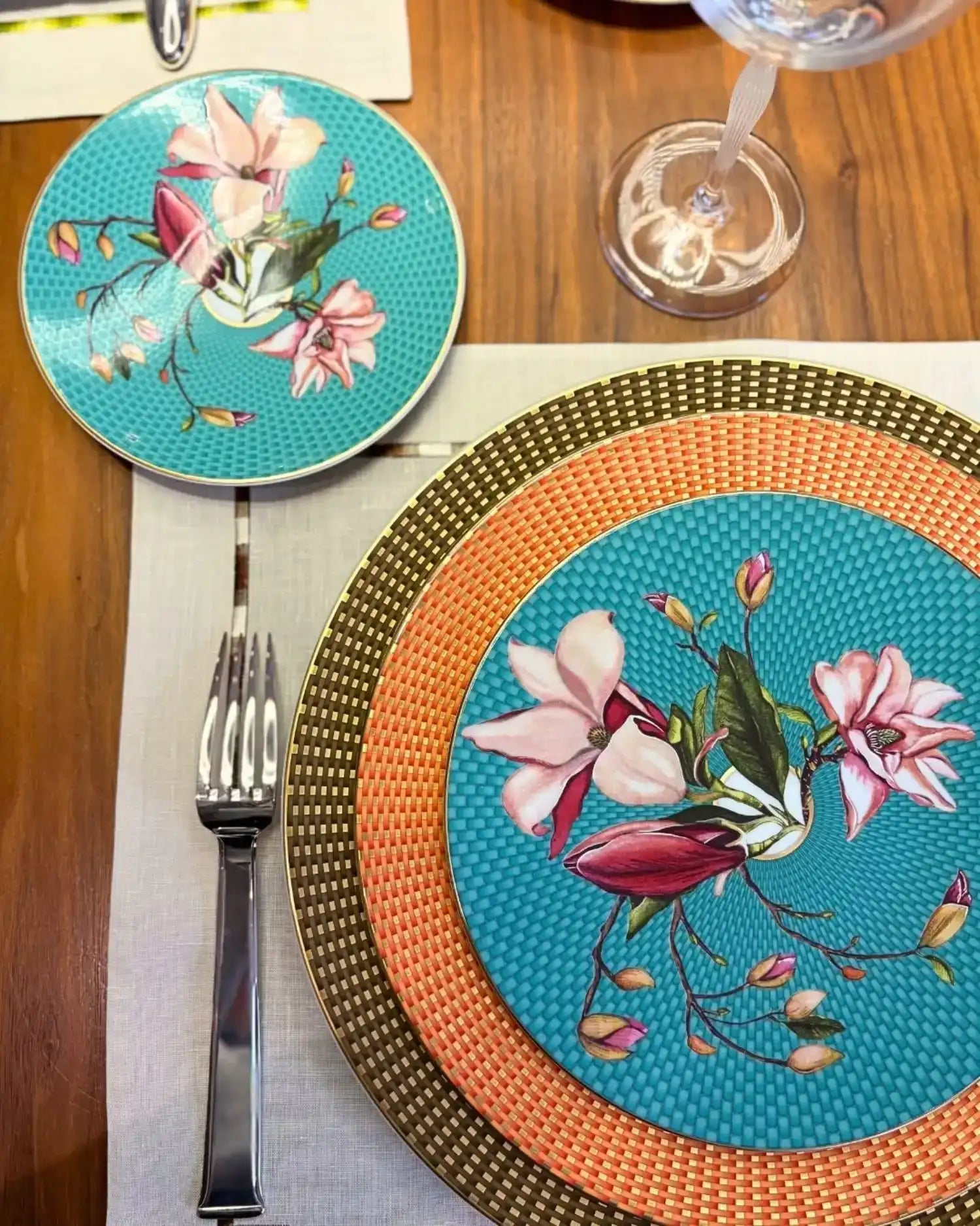 Raynaud Trésor Fleuri coupe dinner plate in Limoges porcelain with coloured decoration - Buy now on ShopDecor - Discover the best products by RAYNAUD design
