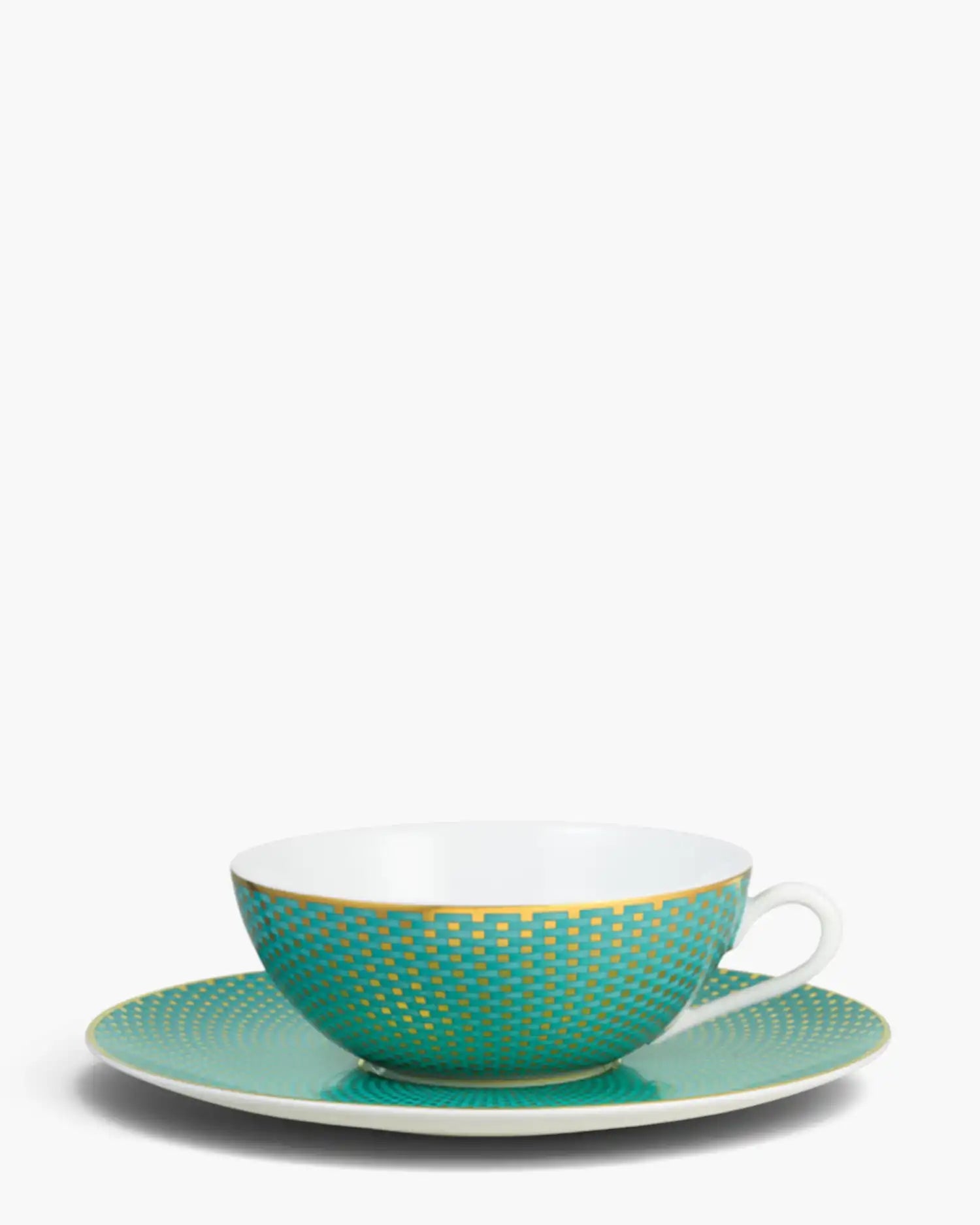 Raynaud Trésor tea cup with saucer in Limoges porcelain with coloured decoration Turquoise Trésor 22 cl - Buy now on ShopDecor - Discover the best products by RAYNAUD design