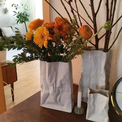 Rosenthal Do Not Litter bag vase h 22 cm white-mat polished - Buy now on ShopDecor - Discover the best products by ROSENTHAL design