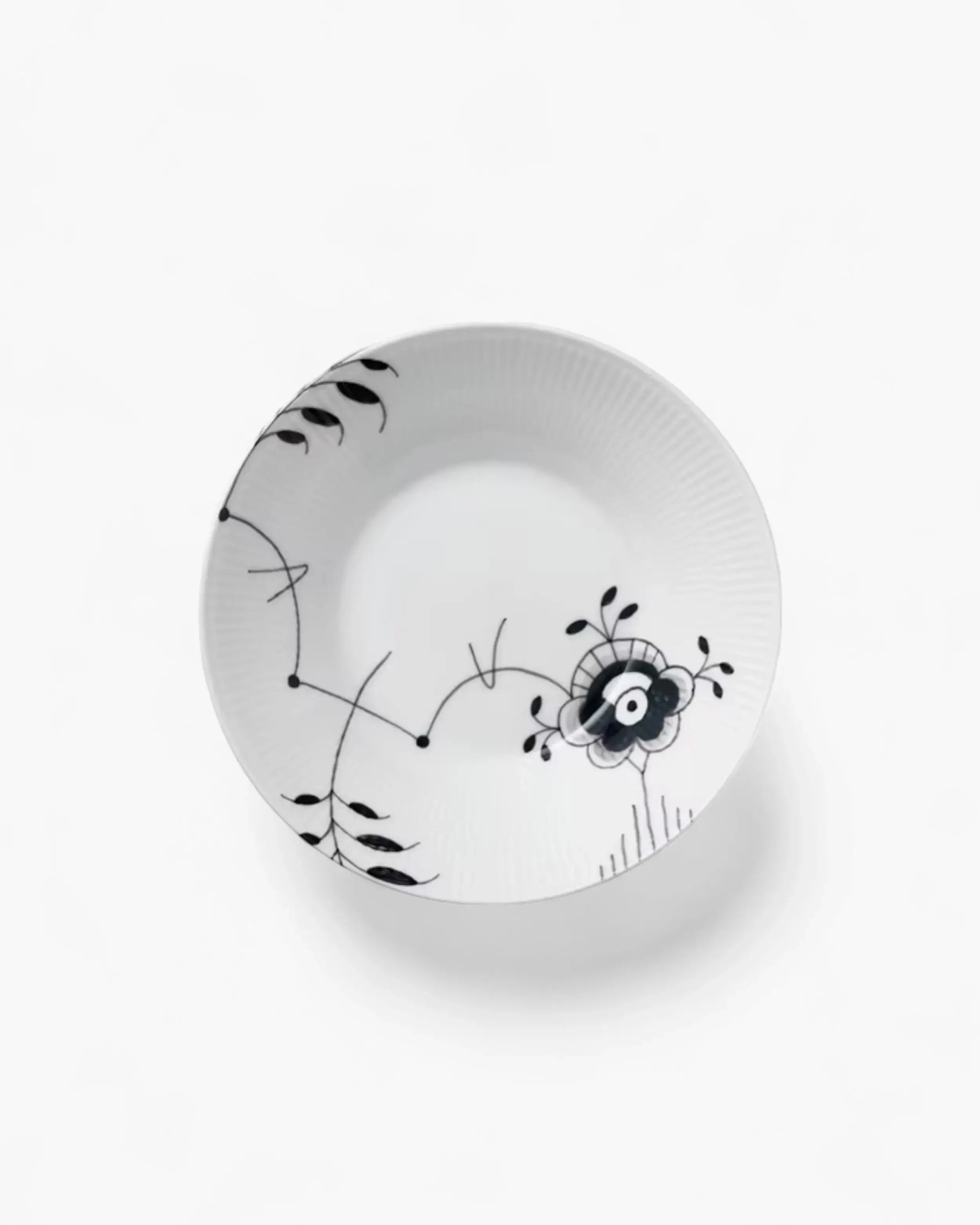 Royal Copenhagen Fluted Mega deep plate Black 24 cm - 9.45 in - Buy now on ShopDecor - Discover the best products by ROYAL COPENHAGEN design