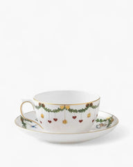 Royal Copenhagen Star Fluted Christmas tea cup and saucer 32 cl - 10.32 oz - Buy now on ShopDecor - Discover the best products by ROYAL COPENHAGEN design