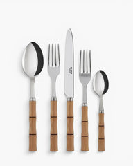Sabre Paris Bamboo 5-piece stainless steel cutlery set with wood handles Sabre Paris Light Wood - Buy now on ShopDecor - Discover the best products by SABRE PARIS design