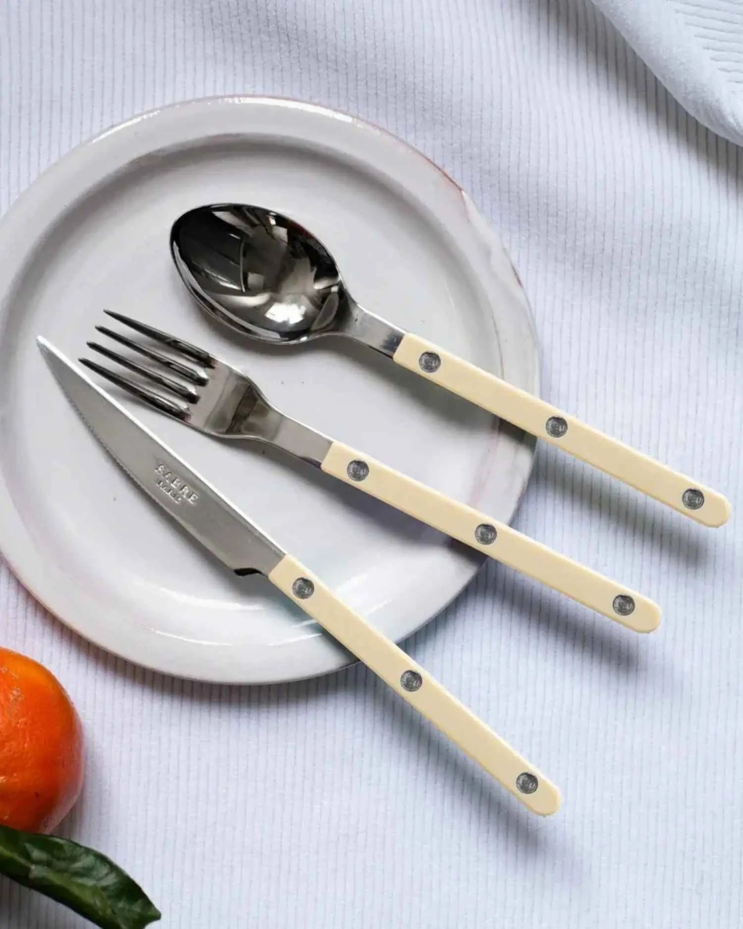 Sabre Paris Bistrot Shiny stainless steel dessert spoon with nylon handle - Buy now on ShopDecor - Discover the best products by SABRE PARIS design