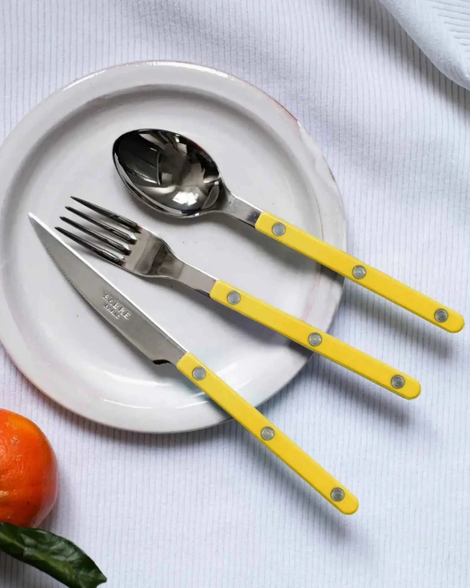 Sabre Paris Bistrot Shiny stainless steel dessert spoon with nylon handle - Buy now on ShopDecor - Discover the best products by SABRE PARIS design