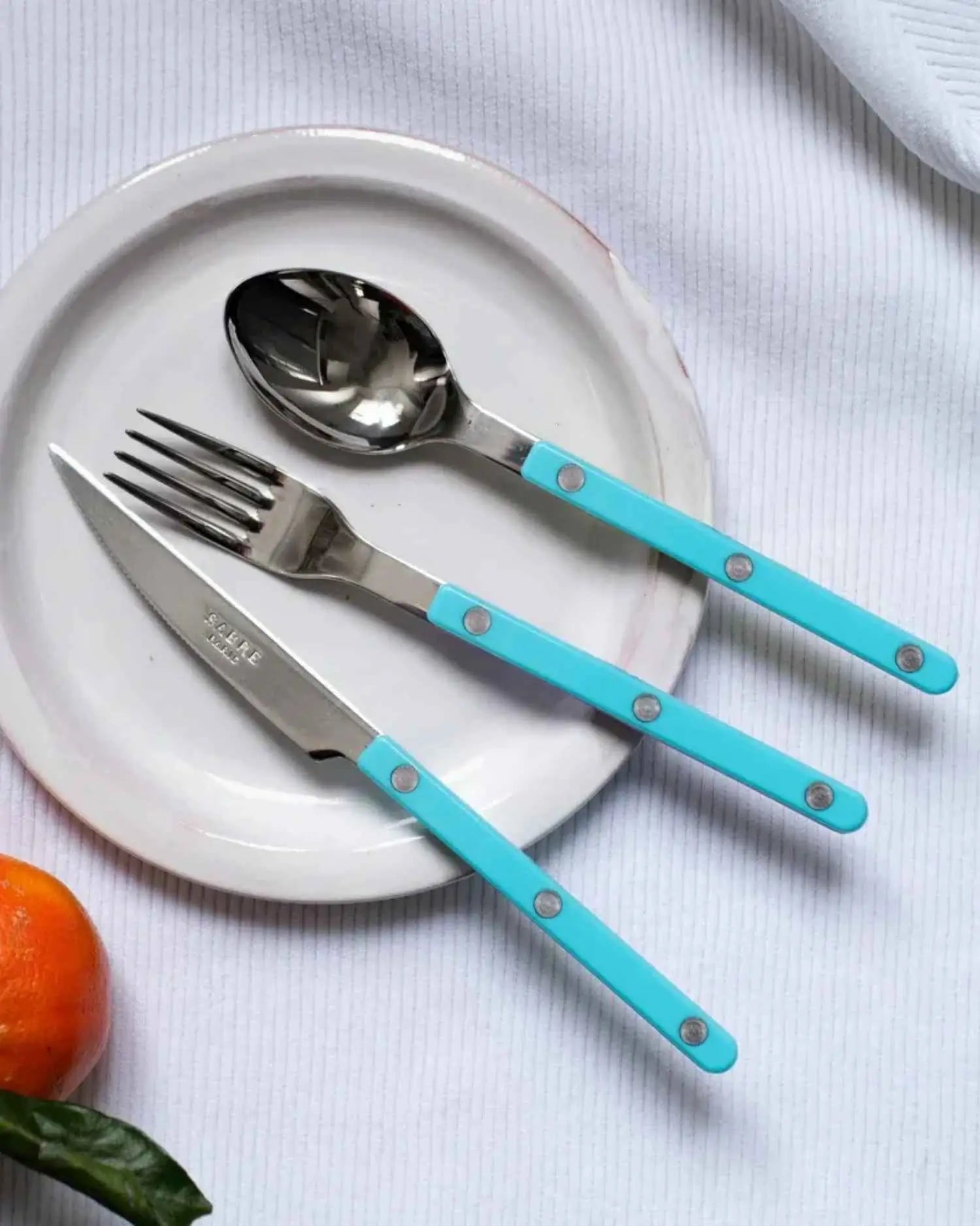 Sabre Paris Bistrot Shiny stainless steel dessert spoon with nylon handle - Buy now on ShopDecor - Discover the best products by SABRE PARIS design