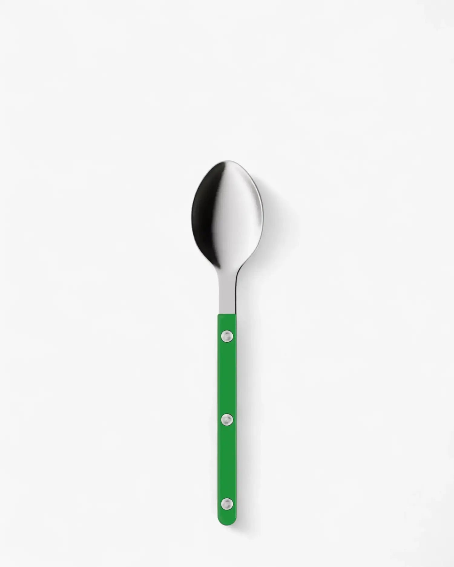 Sabre Paris Bistrot Shiny stainless steel dessert spoon with nylon handle Sabre Paris Garden Green - Buy now on ShopDecor - Discover the best products by SABRE PARIS design