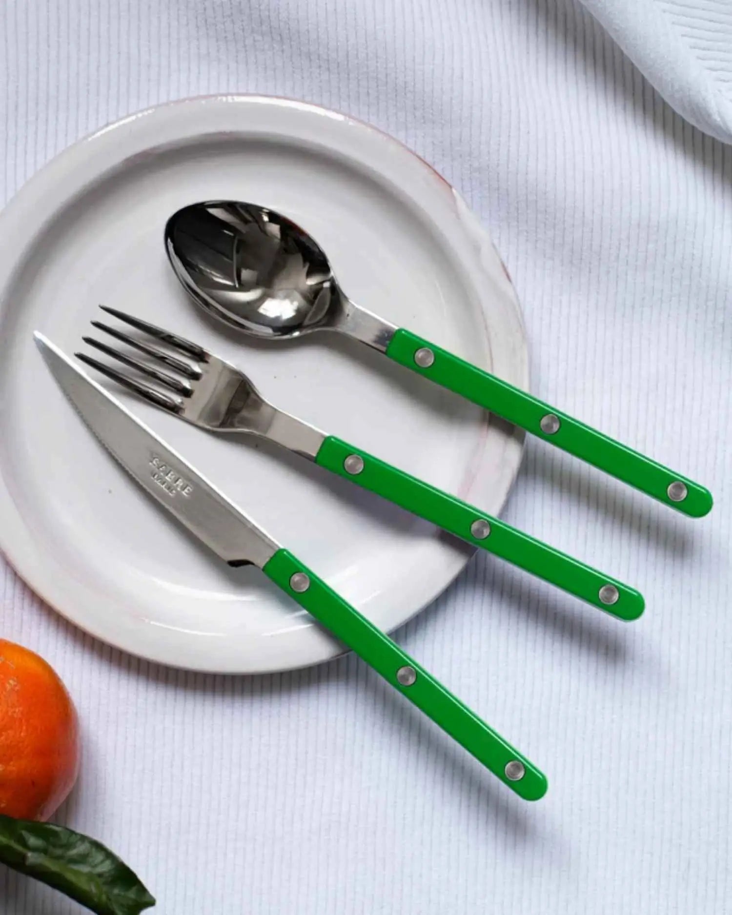 Sabre Paris Bistrot Shiny stainless steel dessert spoon with nylon handle - Buy now on ShopDecor - Discover the best products by SABRE PARIS design