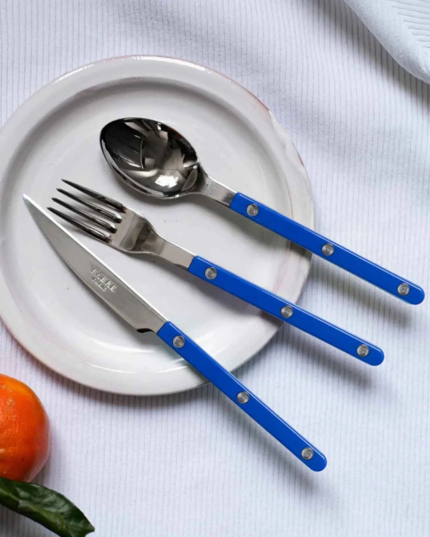 Sabre Paris Bistrot Shiny stainless steel dessert spoon with nylon handle - Buy now on ShopDecor - Discover the best products by SABRE PARIS design