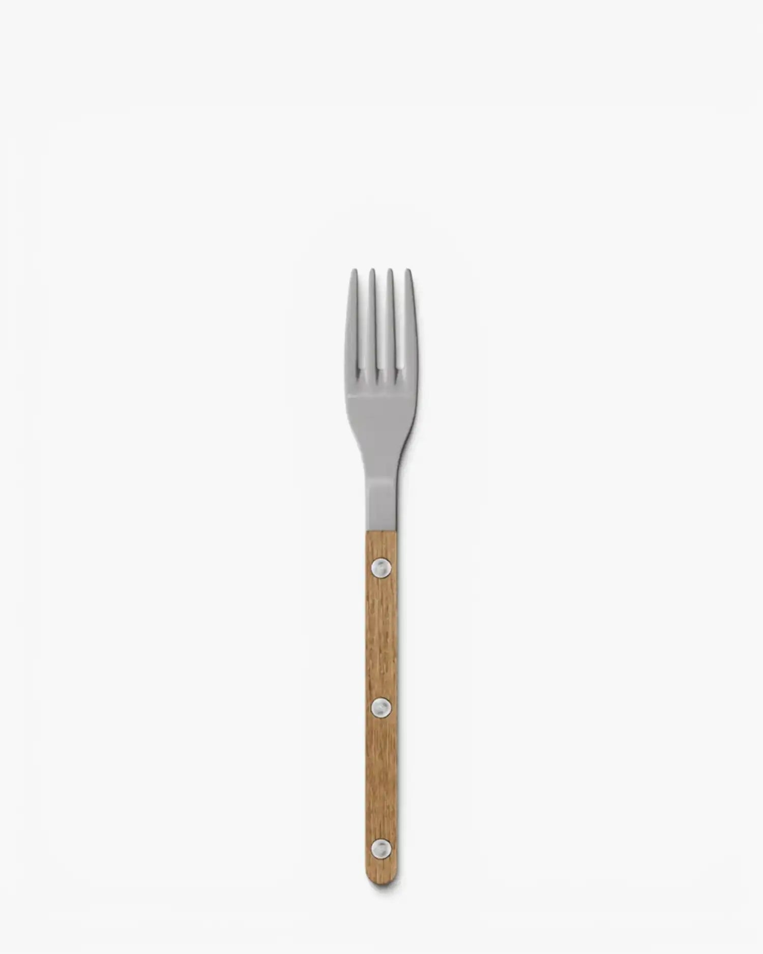 Sabre Paris Bistrot Teak stainless steel dessert fork with wood handle Vintage steel - Buy now on ShopDecor - Discover the best products by SABRE PARIS design