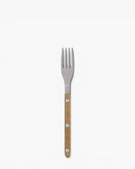 Sabre Paris Bistrot Teak stainless steel dessert fork with wood handle Vintage steel - Buy now on ShopDecor - Discover the best products by SABRE PARIS design