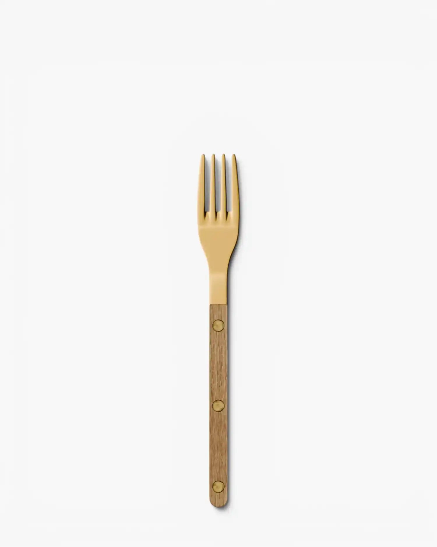 Sabre Paris Bistrot Teak stainless steel dessert fork with wood handle Gold - Buy now on ShopDecor - Discover the best products by SABRE PARIS design