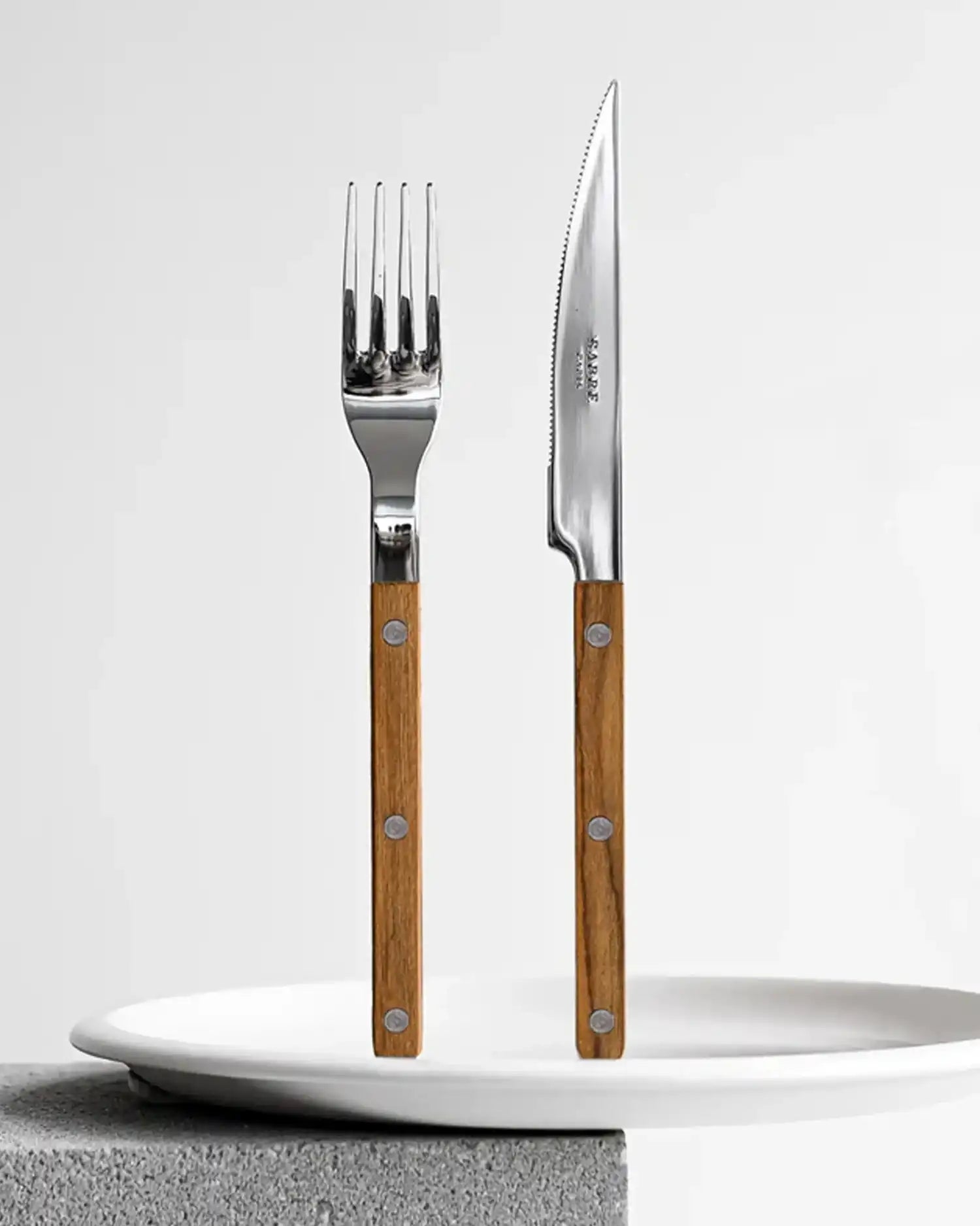 Sabre Paris Bistrot Teak 24-piece stainless steel cutlery set with wood handles - Buy now on ShopDecor - Discover the best products by SABRE PARIS design