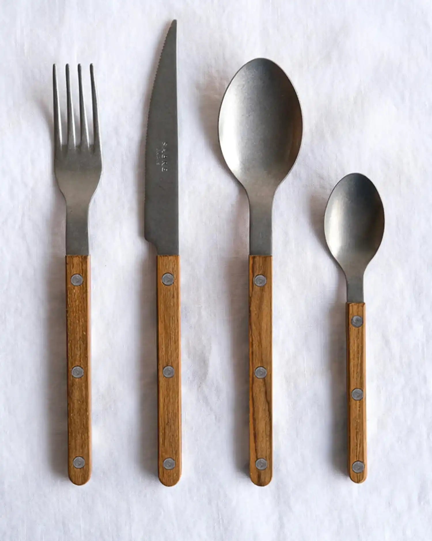 Sabre Paris Bistrot Teak 24-piece stainless steel cutlery set with wood handles - Buy now on ShopDecor - Discover the best products by SABRE PARIS design