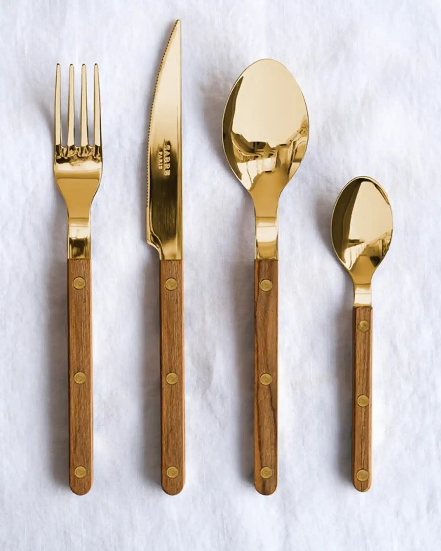 Sabre Paris Bistrot Teak 24-piece stainless steel cutlery set with wood handles - Buy now on ShopDecor - Discover the best products by SABRE PARIS design