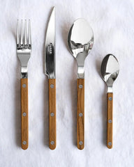 Sabre Paris Bistrot Teak 5-piece stainless steel cutlery set with wood handles - Buy now on ShopDecor - Discover the best products by SABRE PARIS design