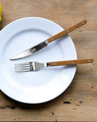 Sabre Paris Bistrot Teak 5-piece stainless steel cutlery set with wood handles - Buy now on ShopDecor - Discover the best products by SABRE PARIS design