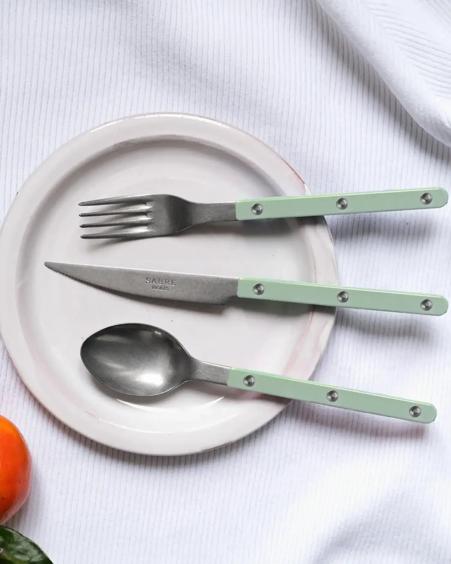 Sabre Paris Bistrot Vintage stainless steel dessert spoon with nylon handle - Buy now on ShopDecor - Discover the best products by SABRE PARIS design