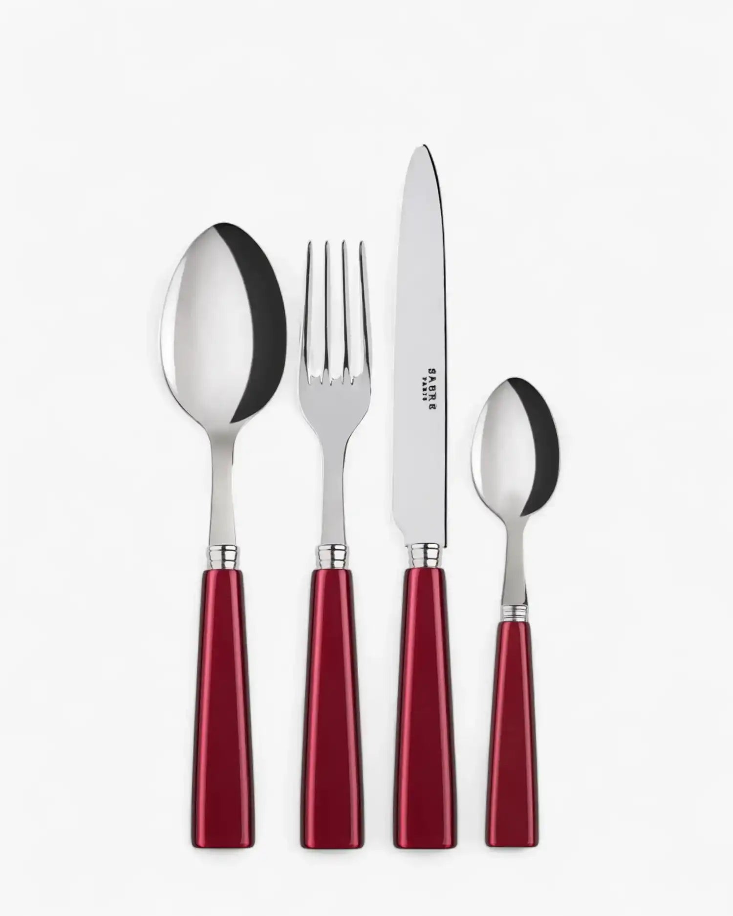 Sabre Paris Icône 24-piece stainless steel cutlery set with acrylic handles Sabre Paris Red - Buy now on ShopDecor - Discover the best products by SABRE PARIS design