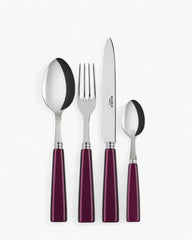 Sabre Paris Icône 24-piece stainless steel cutlery set with acrylic handles Sabre Paris Aubergine - Buy now on ShopDecor - Discover the best products by SABRE PARIS design