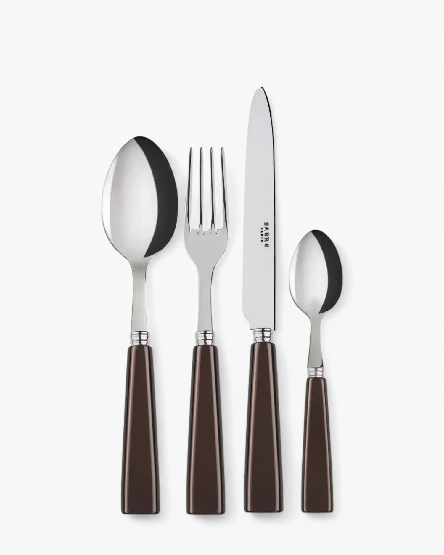 Sabre Paris Icône 24-piece stainless steel cutlery set with acrylic handles Sabre Paris Brown - Buy now on ShopDecor - Discover the best products by SABRE PARIS design