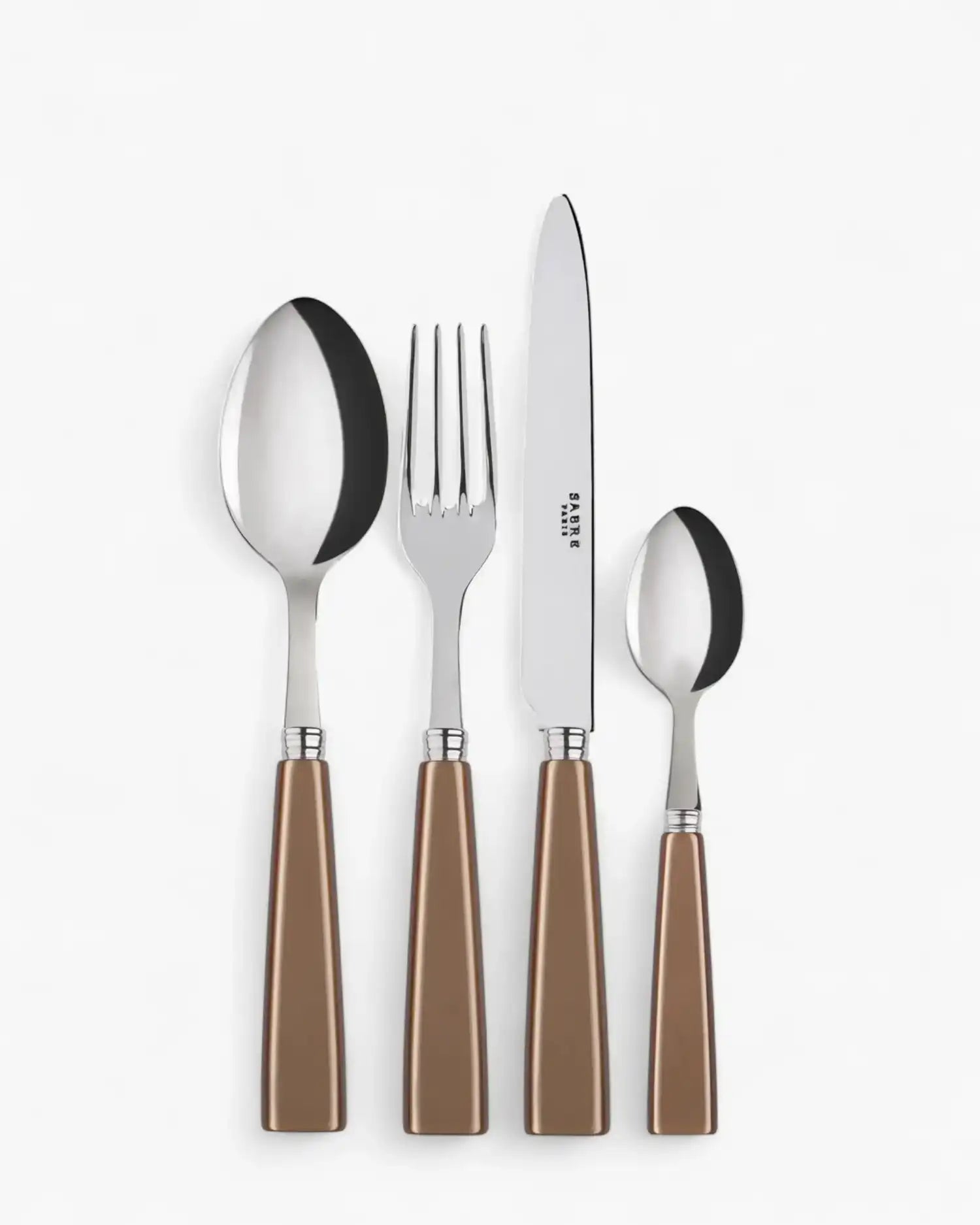 Sabre Paris Icône 24-piece stainless steel cutlery set with acrylic handles Sabre Paris Caramel - Buy now on ShopDecor - Discover the best products by SABRE PARIS design