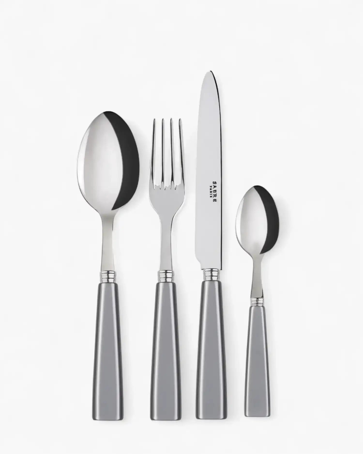 Sabre Paris Icône 24-piece stainless steel cutlery set with acrylic handles Sabre Paris Grey - Buy now on ShopDecor - Discover the best products by SABRE PARIS design