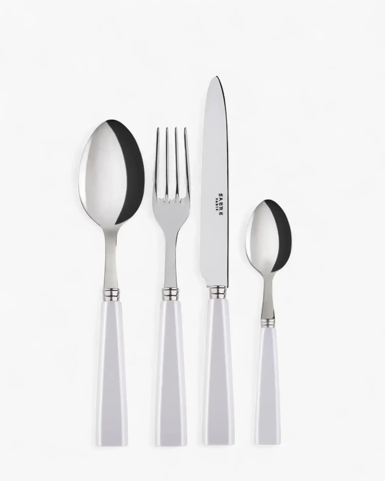 Sabre Paris Icône 24-piece stainless steel cutlery set with acrylic handles Sabre Paris White - Buy now on ShopDecor - Discover the best products by SABRE PARIS design
