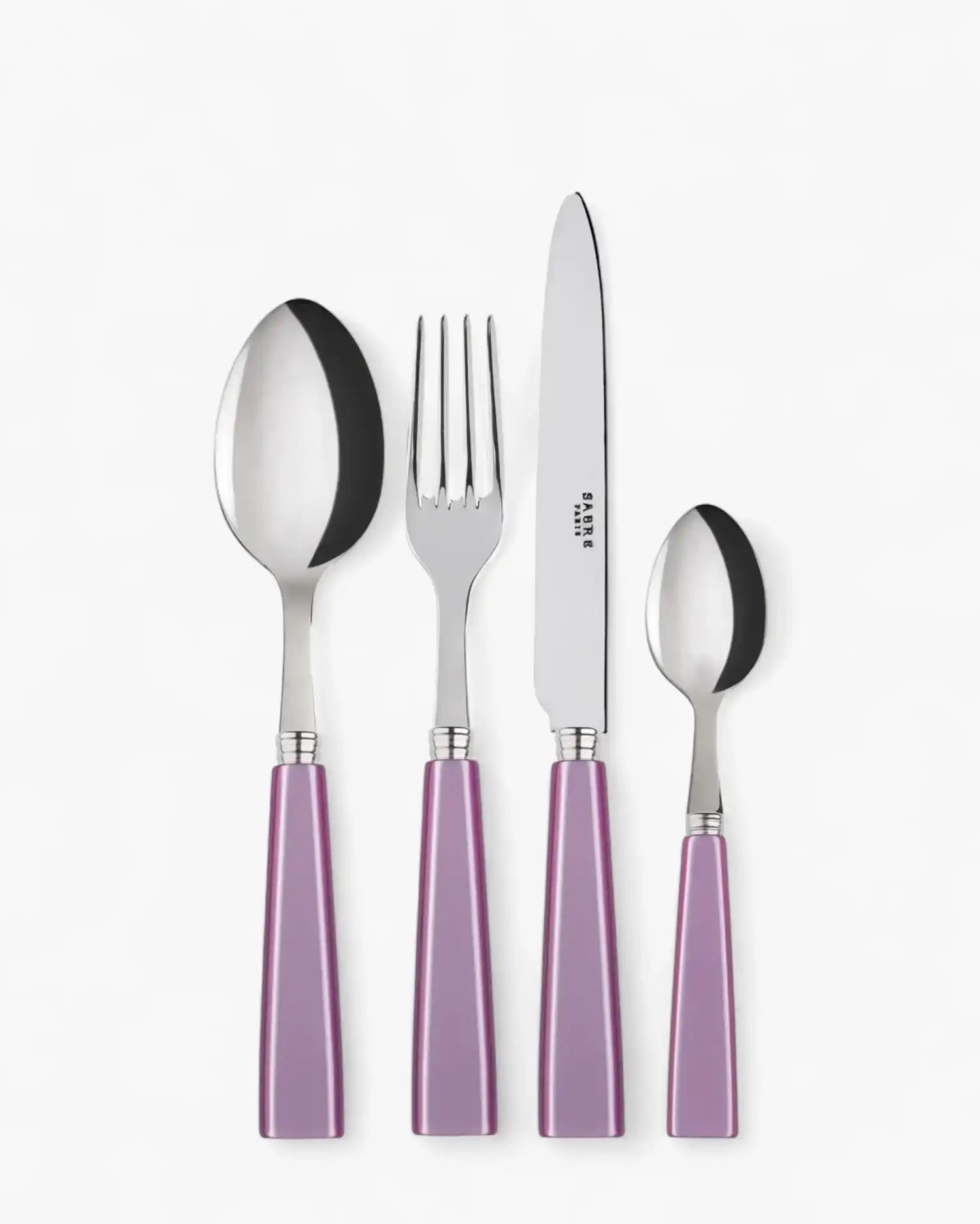 Sabre Paris Icône 24-piece stainless steel cutlery set with acrylic handles Sabre Paris Lilac - Buy now on ShopDecor - Discover the best products by SABRE PARIS design
