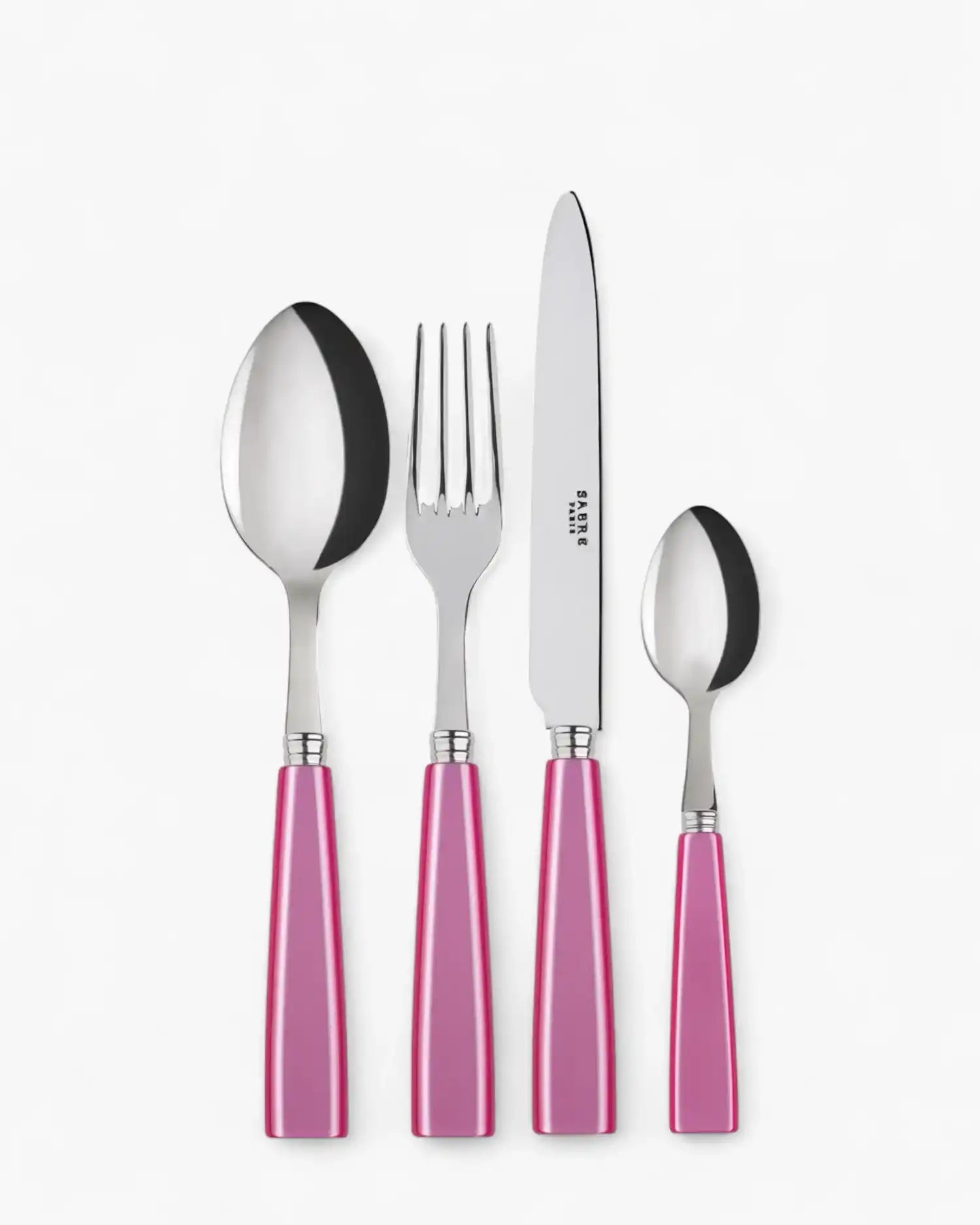 Sabre Paris Icône 24-piece stainless steel cutlery set with acrylic handles Sabre Paris Pink - Buy now on ShopDecor - Discover the best products by SABRE PARIS design
