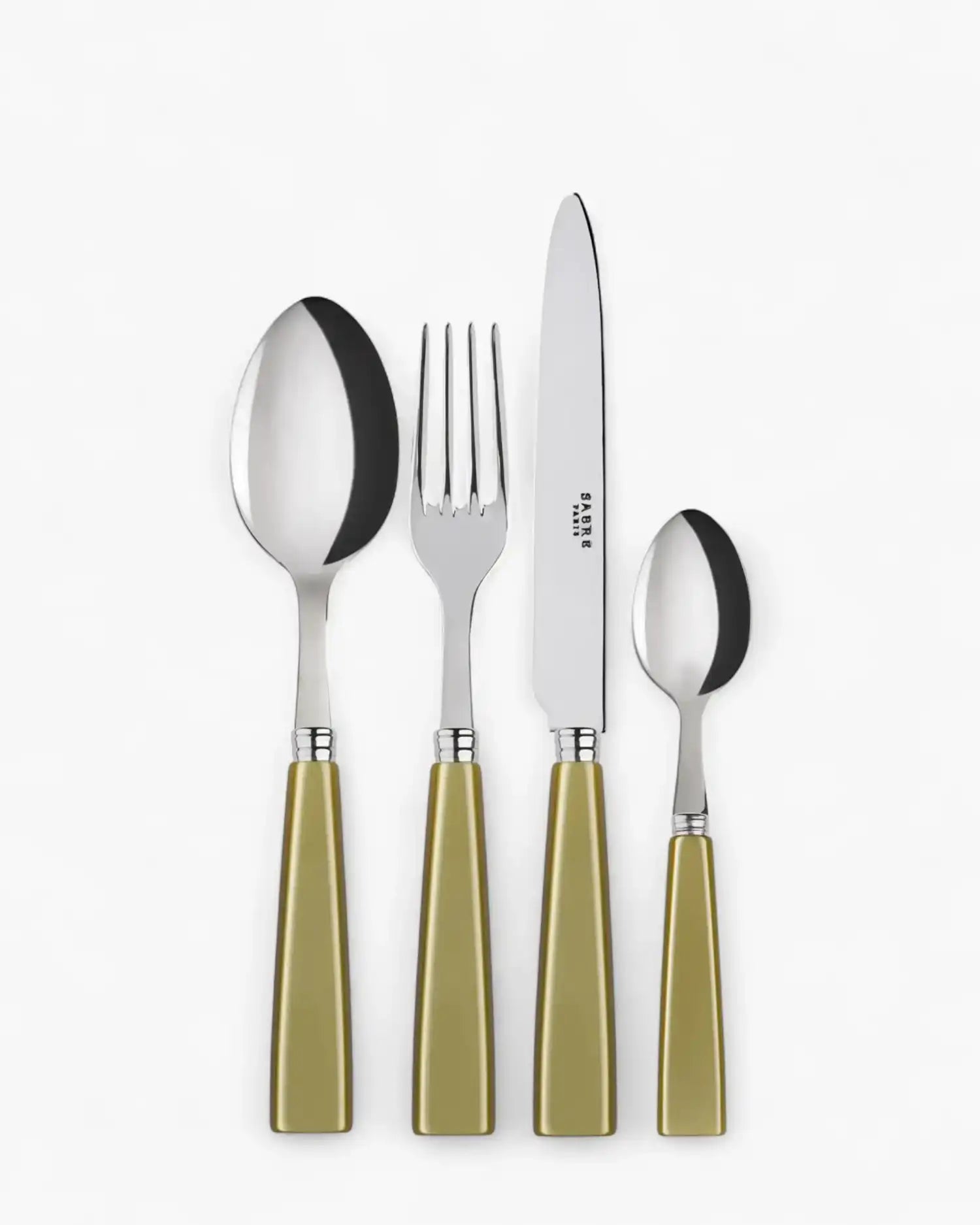 Sabre Paris Icône 24-piece stainless steel cutlery set with acrylic handles Sabre Paris Moss - Buy now on ShopDecor - Discover the best products by SABRE PARIS design