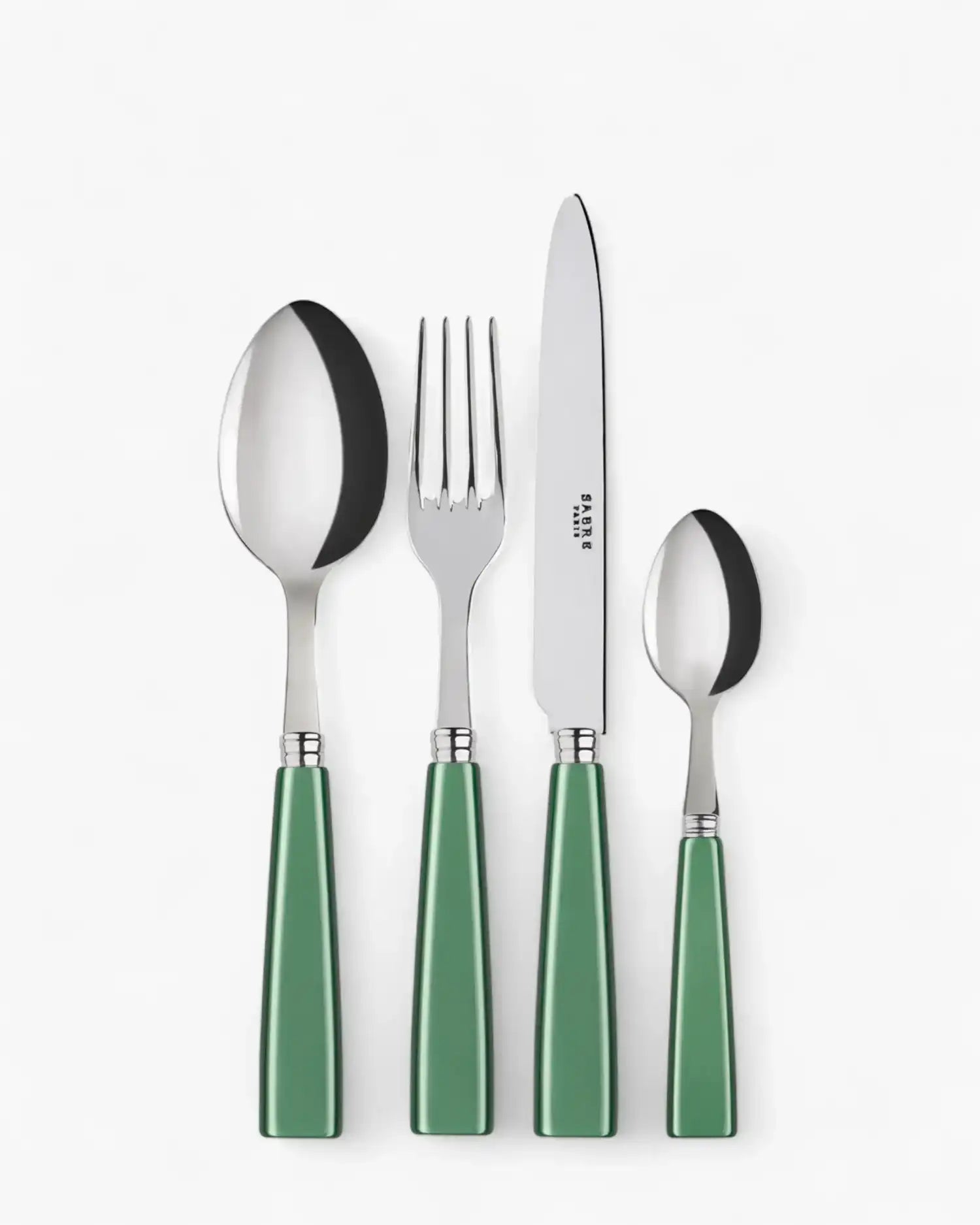 Sabre Paris Icône 24-piece stainless steel cutlery set with acrylic handles Sabre Paris Garden Green - Buy now on ShopDecor - Discover the best products by SABRE PARIS design
