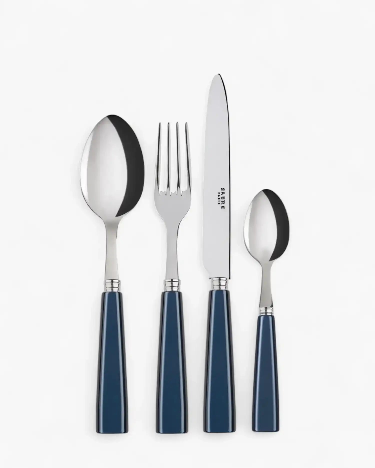 Sabre Paris Icône 24-piece stainless steel cutlery set with acrylic handles Sabre Paris Steel Blue - Buy now on ShopDecor - Discover the best products by SABRE PARIS design
