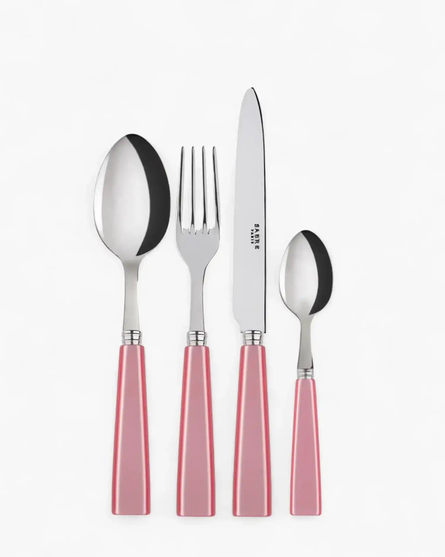 Sabre Paris Icône 24-piece stainless steel cutlery set with acrylic handles Sabre Paris Soft Pink - Buy now on ShopDecor - Discover the best products by SABRE PARIS design