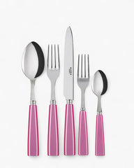 Sabre Paris Icône 5-piece stainless steel cutlery set with acrylic handles Sabre Paris Pink - Buy now on ShopDecor - Discover the best products by SABRE PARIS design