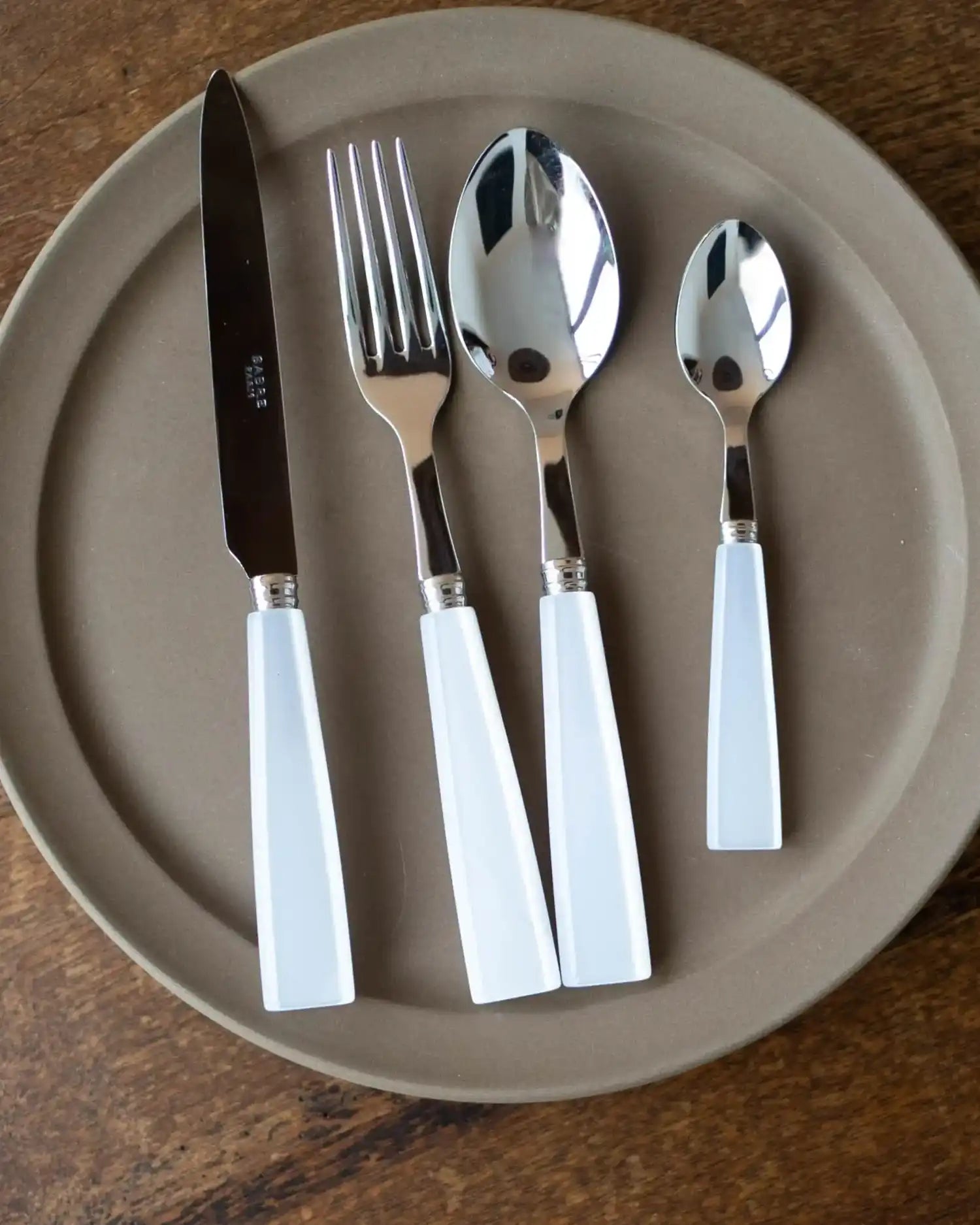 Sabre Paris Icône 5-piece stainless steel cutlery set with acrylic handles - Buy now on ShopDecor - Discover the best products by SABRE PARIS design
