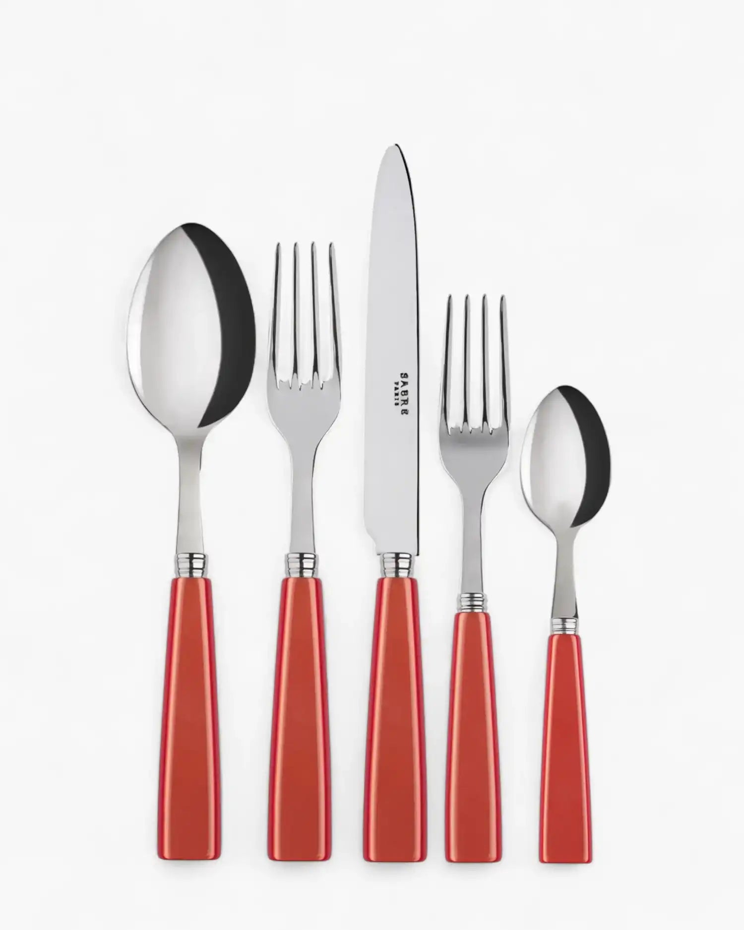 Sabre Paris Icône 5-piece stainless steel cutlery set with acrylic handles Sabre Paris Orange - Buy now on ShopDecor - Discover the best products by SABRE PARIS design