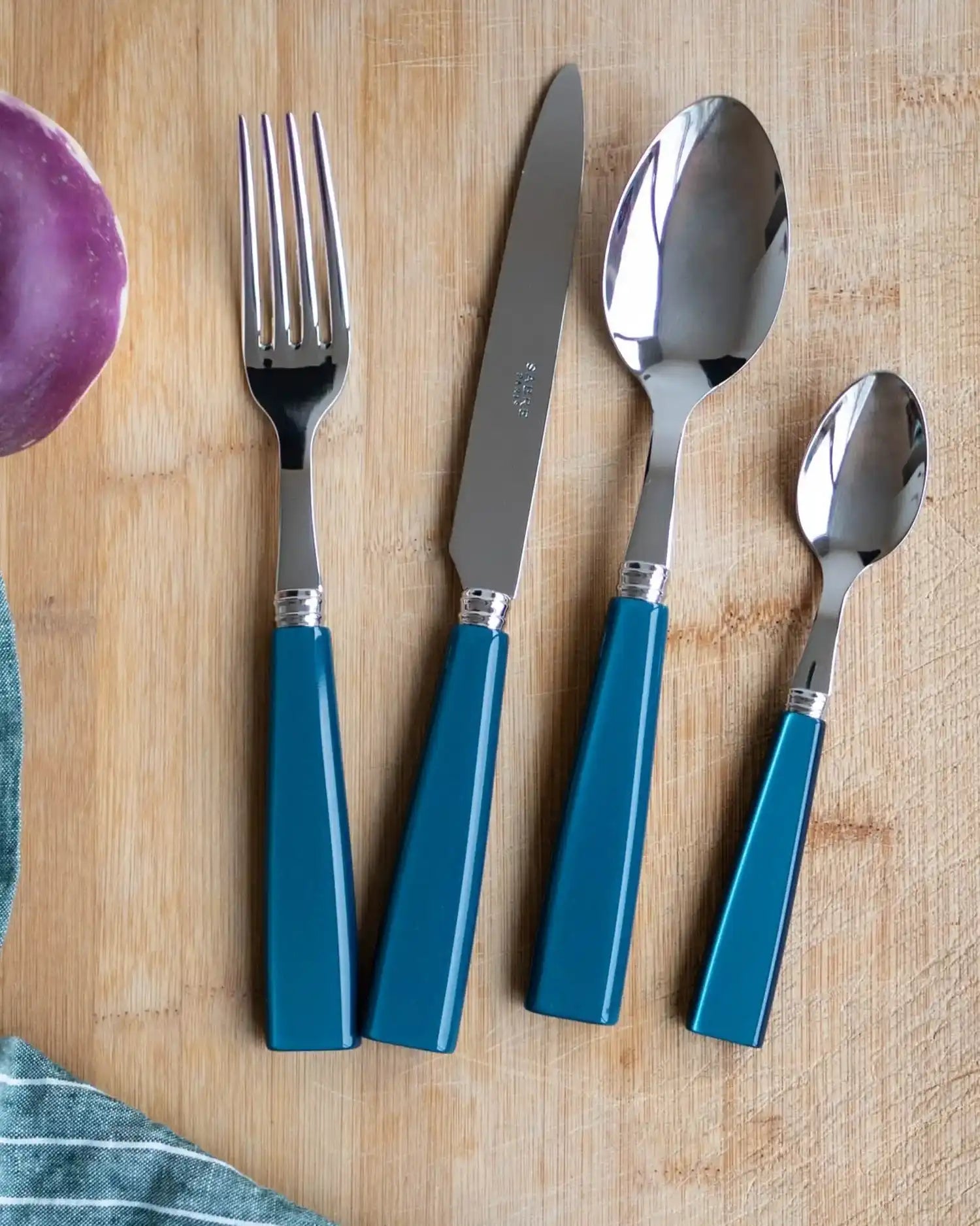 Sabre Paris Icône 5-piece stainless steel cutlery set with acrylic handles - Buy now on ShopDecor - Discover the best products by SABRE PARIS design