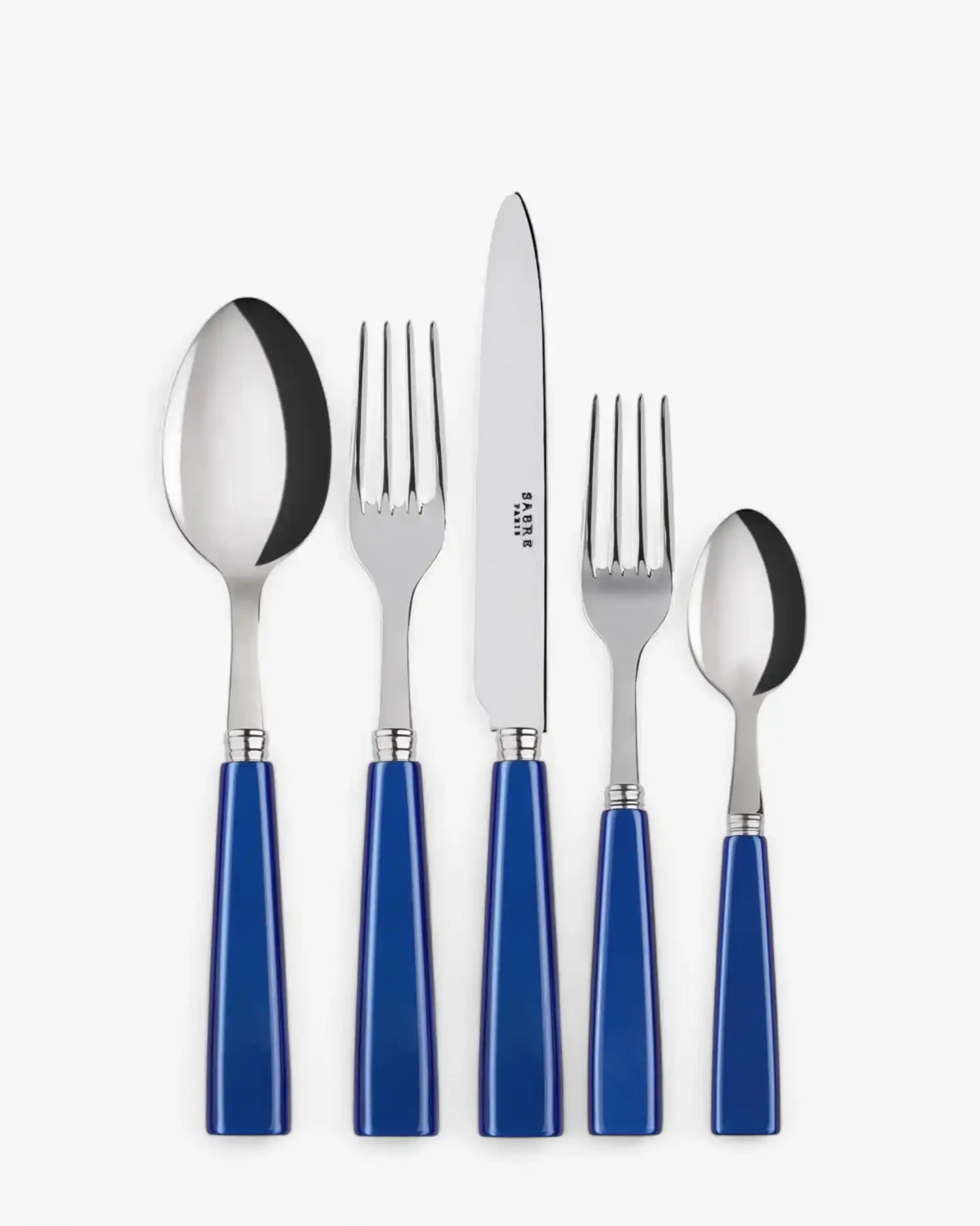 Sabre Paris Icône 5-piece stainless steel cutlery set with acrylic handles Sabre Paris Lapis Blue - Buy now on ShopDecor - Discover the best products by SABRE PARIS design