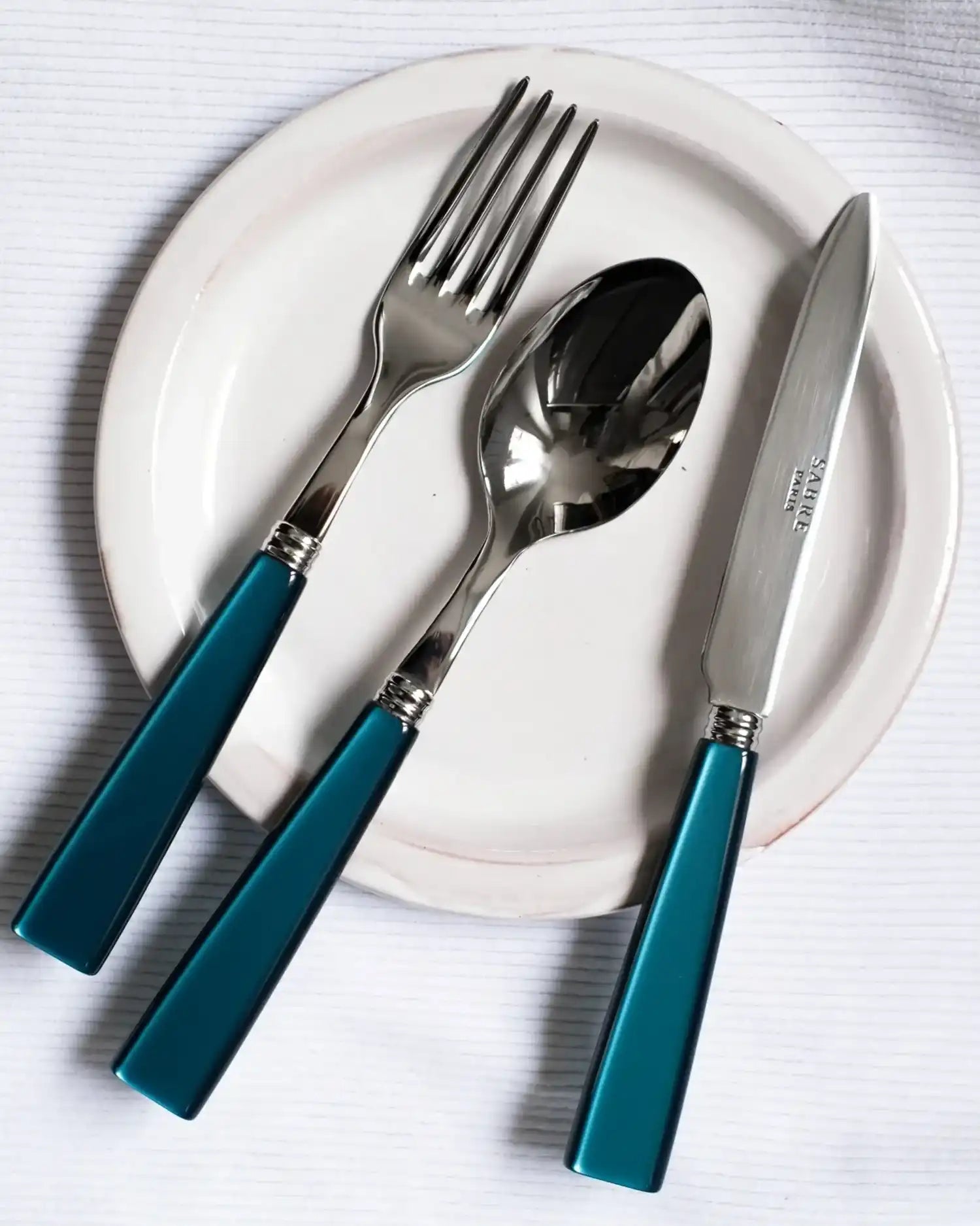 Sabre Paris Icône stainless steel dessert fork with acrylic handle - Buy now on ShopDecor - Discover the best products by SABRE PARIS design
