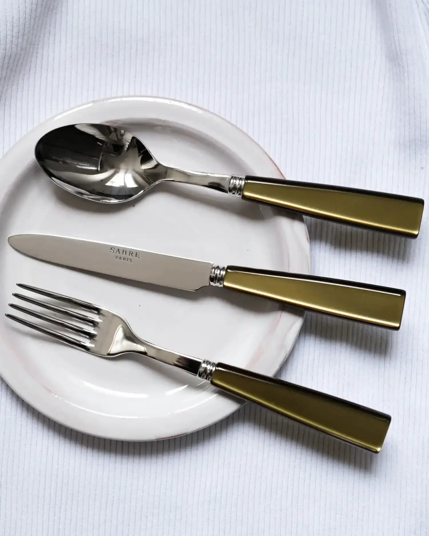 Sabre Paris Icône stainless steel dessert fork with acrylic handle - Buy now on ShopDecor - Discover the best products by SABRE PARIS design