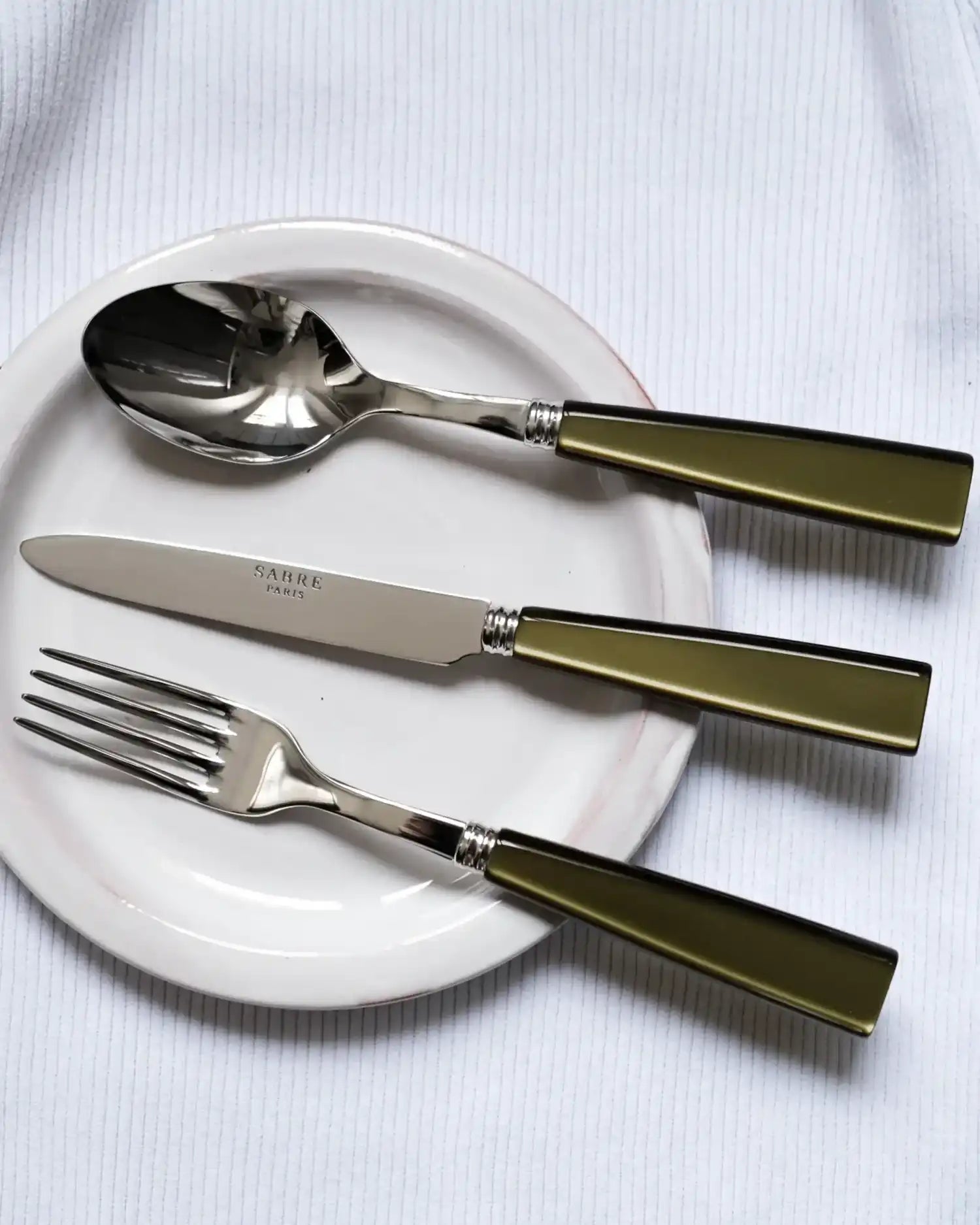 Sabre Paris Icône stainless steel dessert spoon with acrylic handle - Buy now on ShopDecor - Discover the best products by SABRE PARIS design