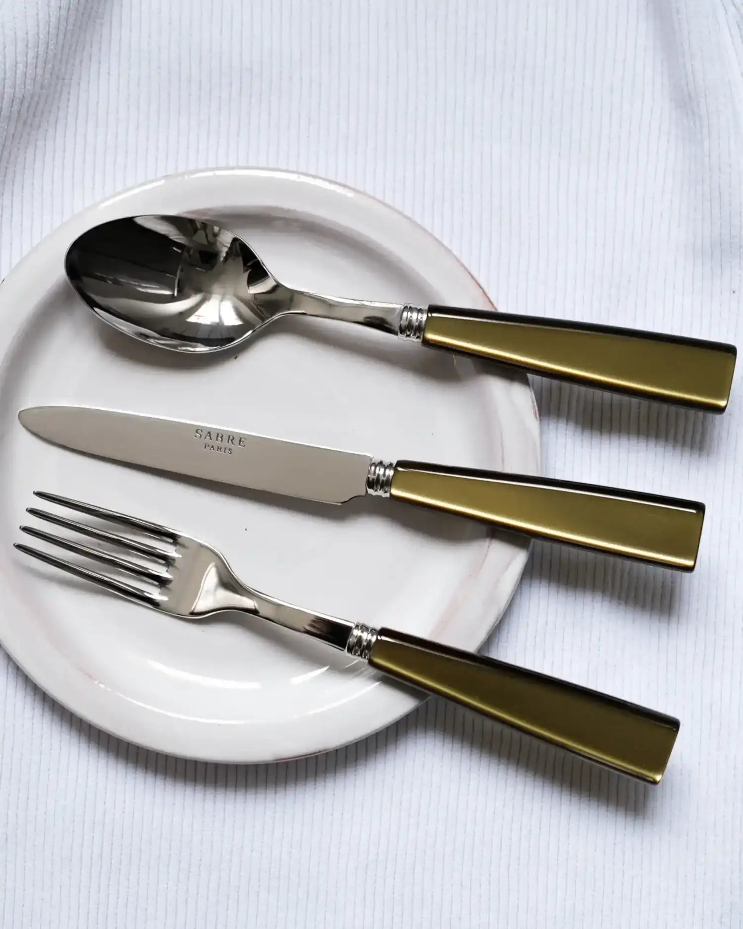 Sabre Paris Icône stainless steel dessert spoon with acrylic handle - Buy now on ShopDecor - Discover the best products by SABRE PARIS design